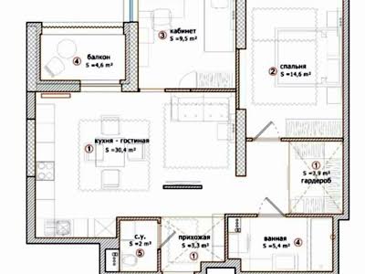 квартира за адресою Джона Маккейна вул. (Івана Кудрі), 7