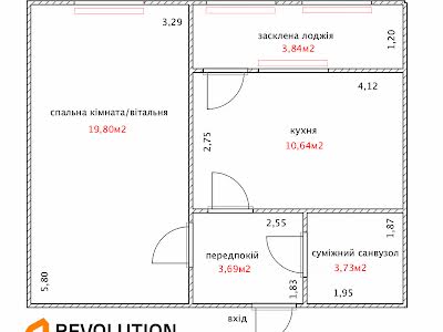 квартира по адресу Воздухофлотский просп. (Повітрофлотський), 56-Г