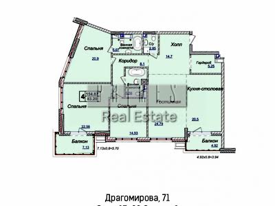 квартира по адресу Андрея Верхогляда ул. (Михайла Драгомирова), 17-Б