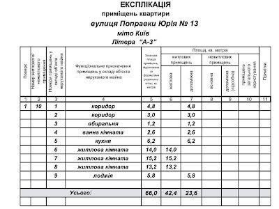 квартира за адресою Юрія Поправки вул. (Миколи Лебедєва), 13
