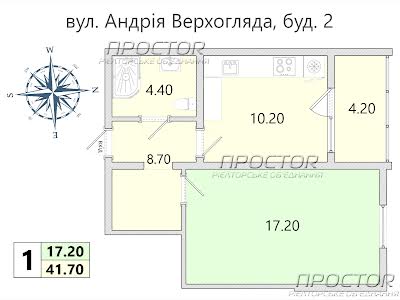 квартира за адресою Андрія Верхогляда вул. (Михайла Драгомирова), 2