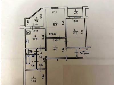 квартира по адресу Петра Григоренко просп., 1/7