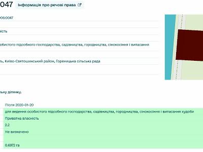 ділянка за адресою с. Гореничі, 