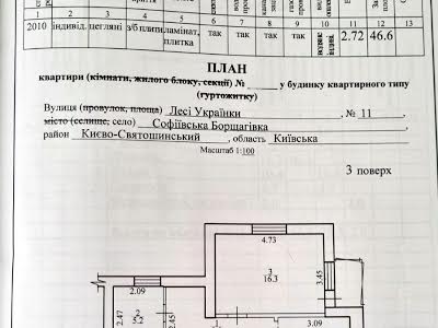 квартира за адресою с. Софіївська борщагівка, Лесі Українки вул., 11
