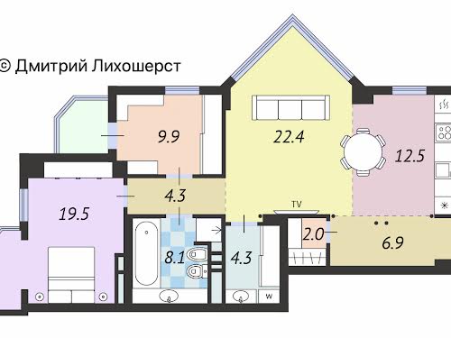 квартира за адресою Генерала Генадія Воробйова вул. (Курська), 13е