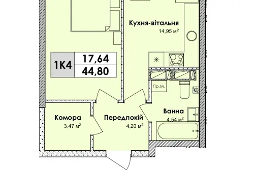 квартира по адресу Миколы Бажана просп., 17