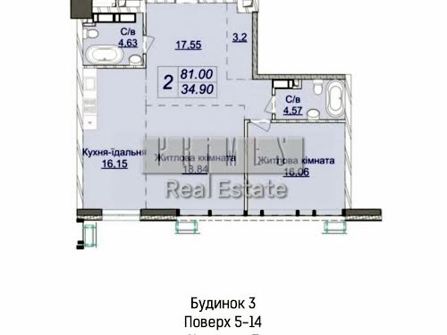 квартира за адресою Андрія Верхогляда вул. (Михайла Драгомирова), 1-20а