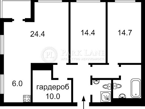 квартира за адресою Київ, Дніпровська набережна вул., 18б