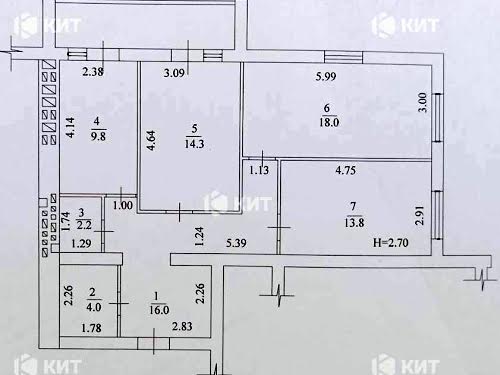 квартира по адресу Героев Харькова просп. (Московский), 268 Б