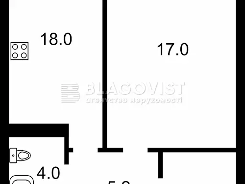 квартира за адресою Казарменна вул. (Григорія Андрющенка), 6г