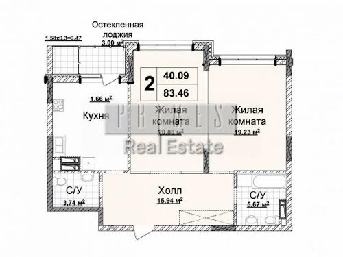 квартира за адресою Київ, Андрія Верхогляда вул. (Михайла Драгомирова), 15А