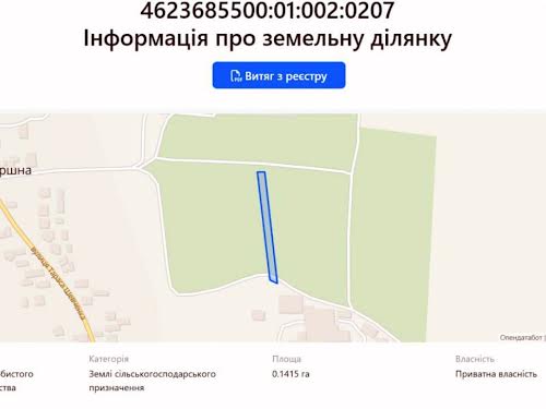 участок по адресу Шевченка